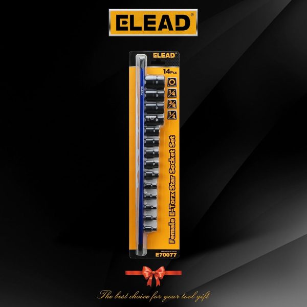 ELEAD 14-Piece E-Torx Socket Set Chrome Vanadium Steel-8