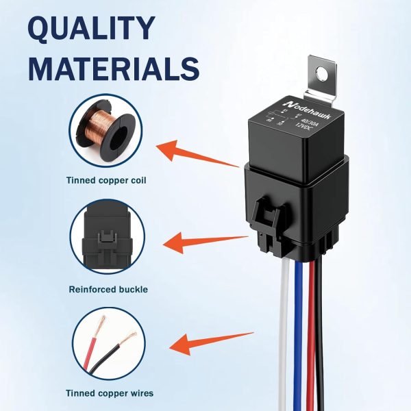 nodehawk 12V Waterproof Relay 4 Pin-3
