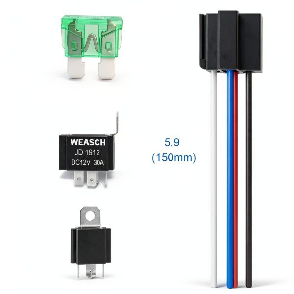 Weasch 12VDC Relay Plug-In Silver Alloy-5