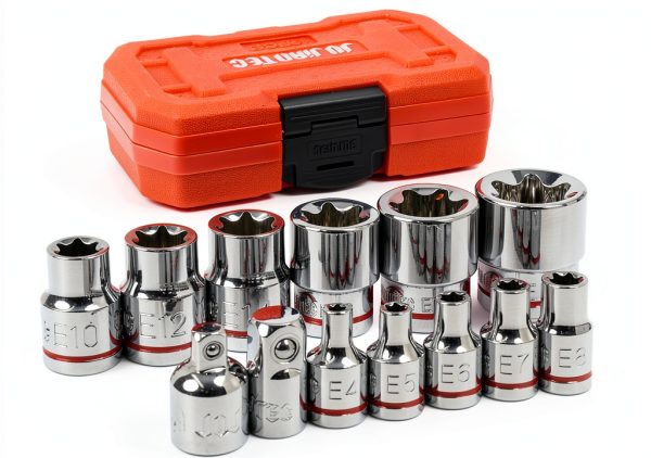 JU JIAN TEC 13-Piece E-Torx Socket Set Chrome Vanadium Steel-0