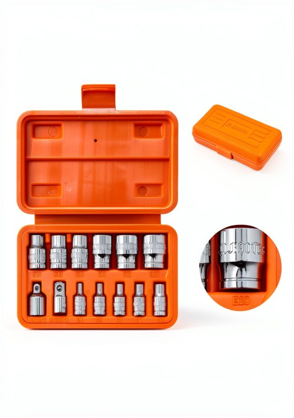 JU JIAN TEC 13-Piece E-Torx Socket Set Chrome Vanadium Steel-4