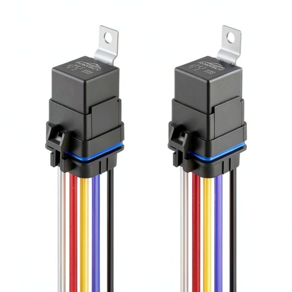 Ronybuy 5 Pin 12V Relay Harness Heavy Duty Copper-0