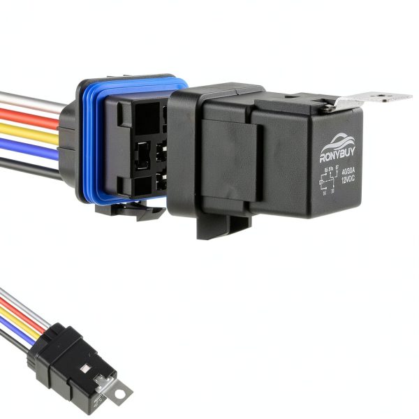 Ronybuy 5 Pin 12V Relay Harness Heavy Duty Copper-4