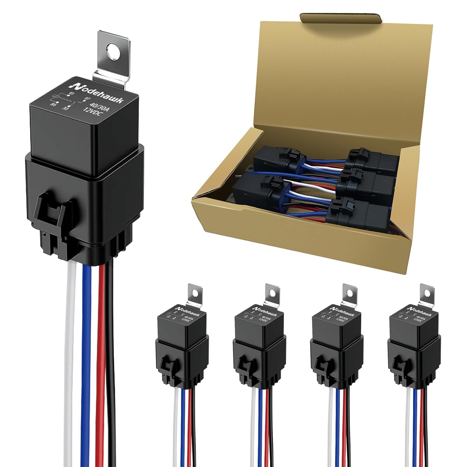 nodehawk 12V Waterproof Relay 4 Pin