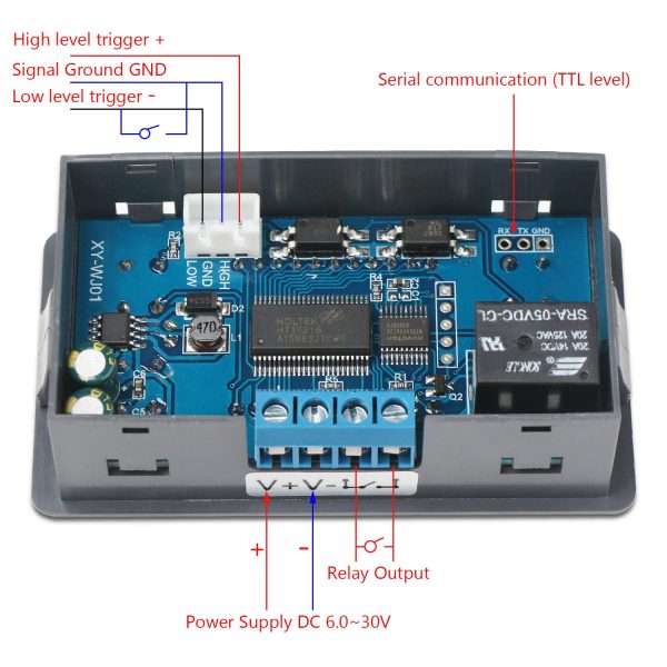 DROK 10A Relay Module Automatic 6V DC Mount-3