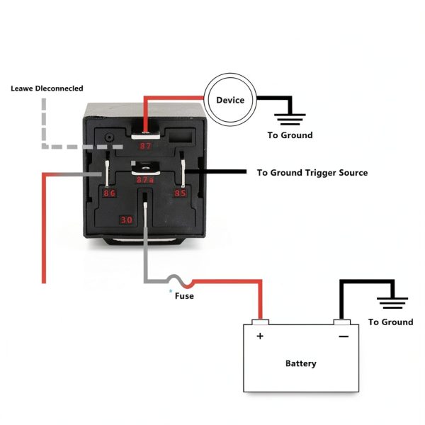 12V Power Relay RECOIL Automotive SPDT 40A-6