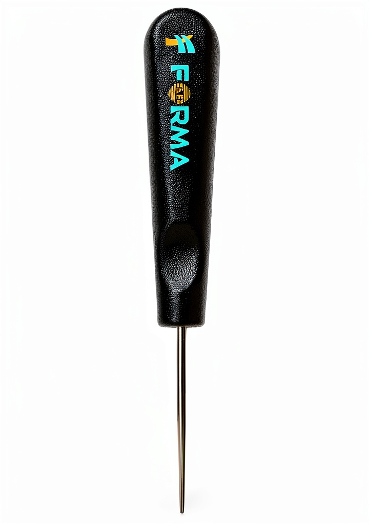 Tennis stringing awl in action