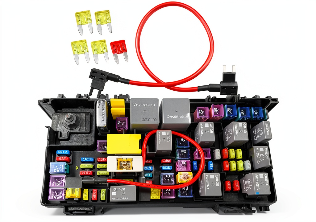 Installing the TIPM bypass relay in a vehicle fuse box