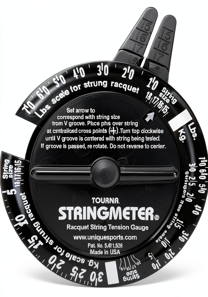 Tourna Tennis String Meter in use