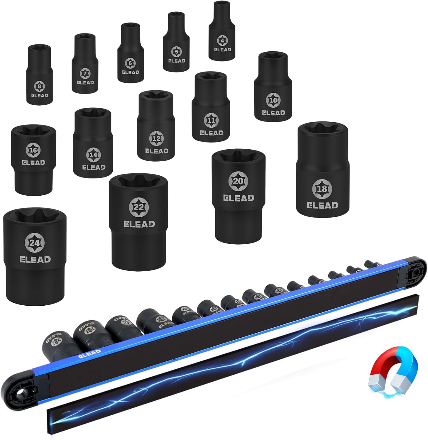 ELEAD 14-piece e-torx socket set