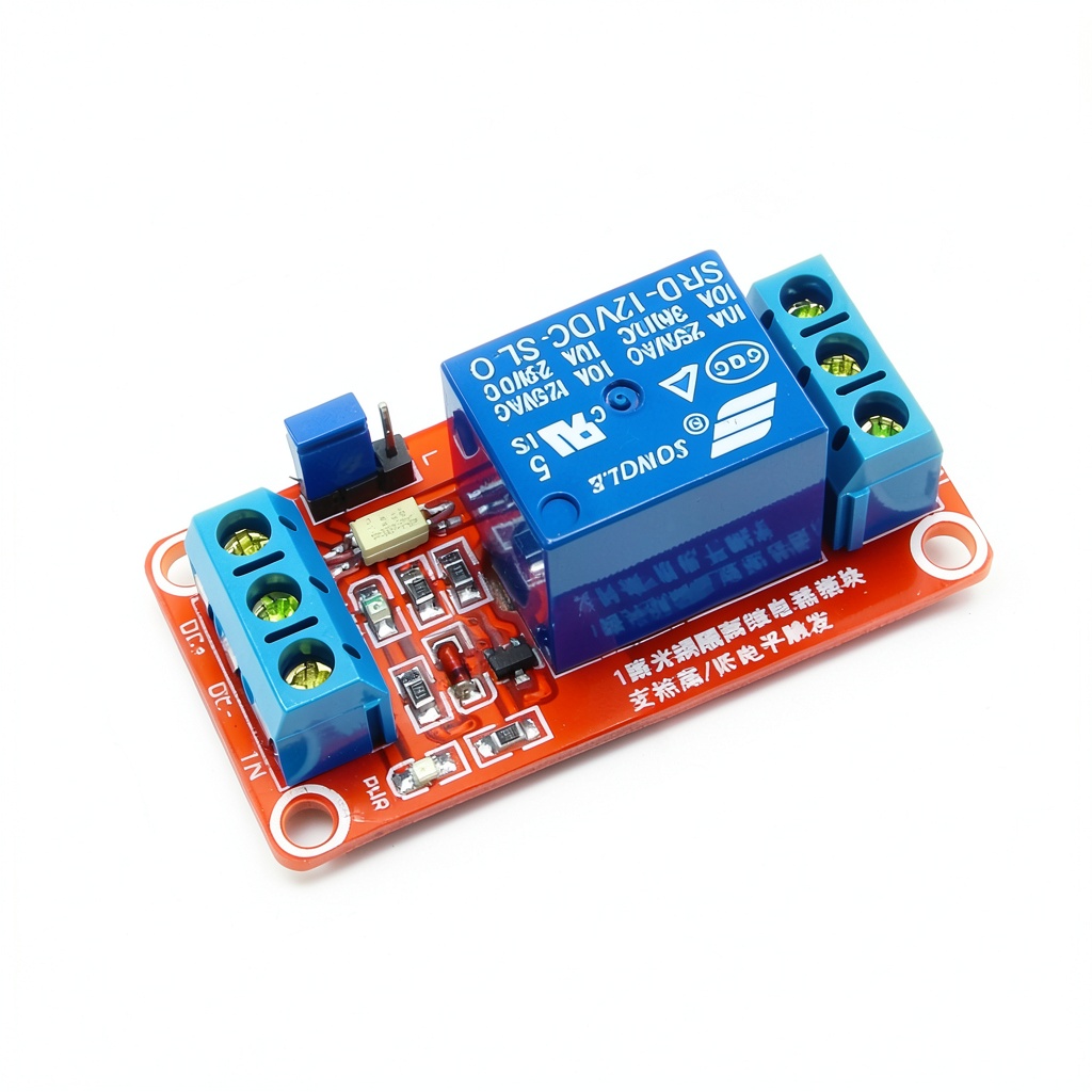 HiLetgo relay module installed in a car dashboard