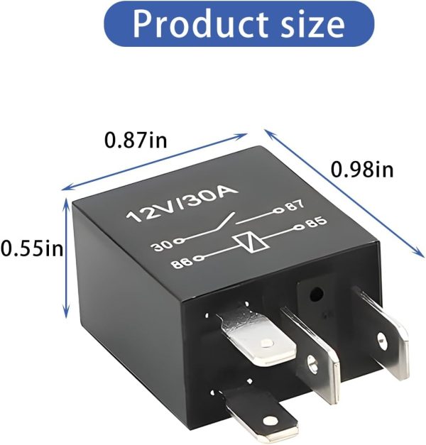 BLAU GRUN Car Relay 5 Pin/4PCS Automotive Relay-1