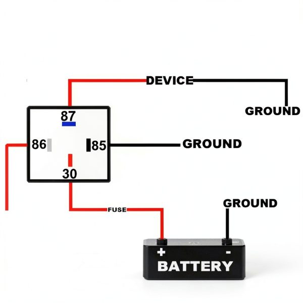 iRhapsody 12V Automotive Power Relay 40A Automatic Switching with-6
