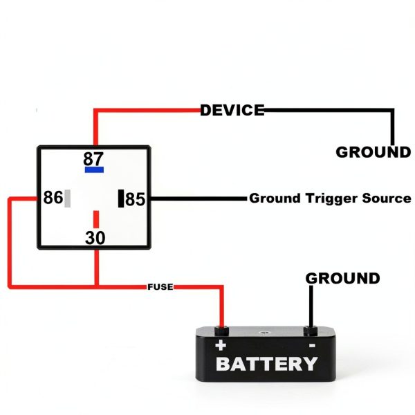 iRhapsody 12V Automotive Power Relay 40A Automatic Switching with-5