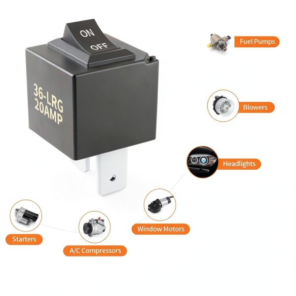 Relay Tester Kit RVMARINEPAT 9038 12V 20A Panel Mount Manual Switch-5