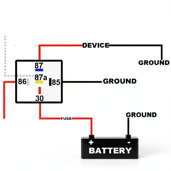 12V Automotive Relay iRhapsody 40A Switching 5‑Pin Universal Relay-5