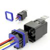 Nilight 30A Automotive Relay 12V DC Waterproof 5-Pin Pre-Wired Harness-3