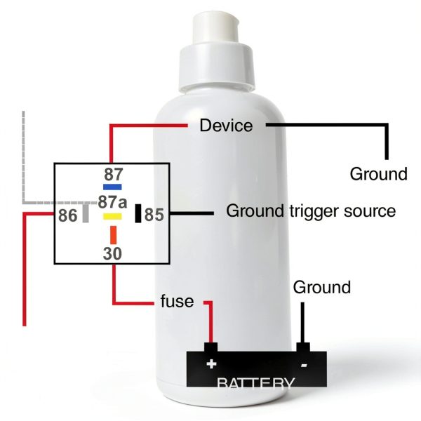 Nilight 30A Automotive Relay 12V DC Waterproof 5-Pin Pre-Wired Harness-7