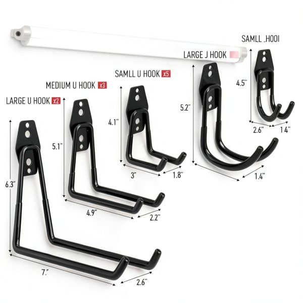 Heavy Duty Garage Hooks SEDY 20‑Pack Steel Wall‑Mount Anti‑Slip-1