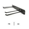 Folding Chair Storage Rack Samrelax Heavy‑Duty Steel Wall Mount-1