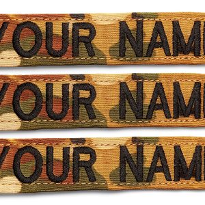 Custom Army Name Tape Set – 4 Pieces – Multicam/Scorpion OCP – Choose Hook Fastener or Sew-On – Personalized Embroidered Military Name Tapes for Uniforms, Caps & Tactical Gear – Made in USA-0