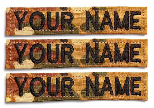 Custom Army Name Tape Set – 4 Pieces – Multicam/Scorpion OCP – Choose Hook Fastener or Sew-On – Personalized Embroidered Military Name Tapes for Uniforms, Caps & Tactical Gear – Made in USA-0