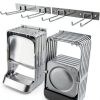 Folding Chair Storage Rack Samrelax Heavy‑Duty Steel Wall Mount-0
