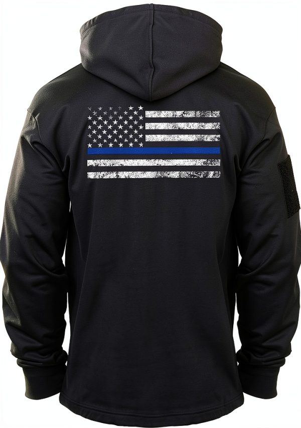 Rothco Conceal-Ops Thin Blue Line Hoodie Tactical Pullover Sweatshirt-2