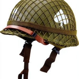 WW2 US Army M1 Helmet WXKHV Steel Replica with Adjustable Chin Strap-0