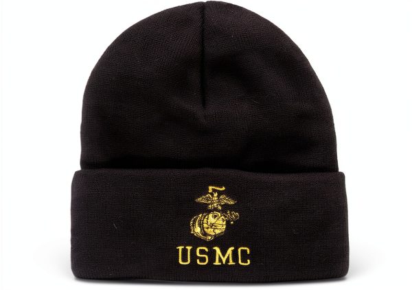 Rothco mens Army Marines Cap with Eagle Globe Anchor One Size Black-0