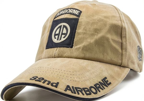 US Army 82nd Airborne OD Green Ball Cap Adjustable Hook Loop-0