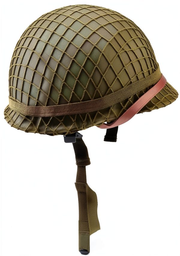 WW2 US Army M1 Helmet WXKHV Steel Replica with Adjustable Chin Strap-2