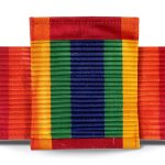 MEDALS OF AMERICA EST. 1976 Army Service Ribbon Red Silk Pin-0