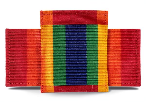 MEDALS OF AMERICA EST. 1976 Army Service Ribbon Red Silk Pin-0