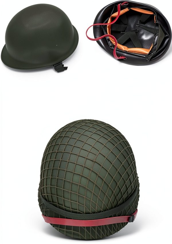 WW2 US Army M1 Helmet WXKHV Steel Replica with Adjustable Chin Strap-1