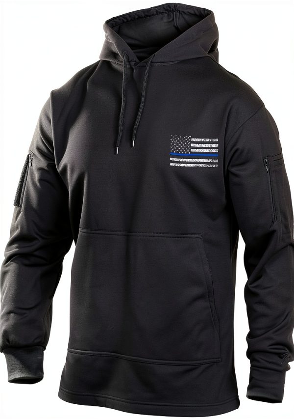 Rothco Conceal-Ops Thin Blue Line Hoodie Tactical Pullover Sweatshirt-1
