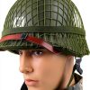 WW2 US Army M1 Helmet WXKHV Steel Replica with Adjustable Chin Strap-6