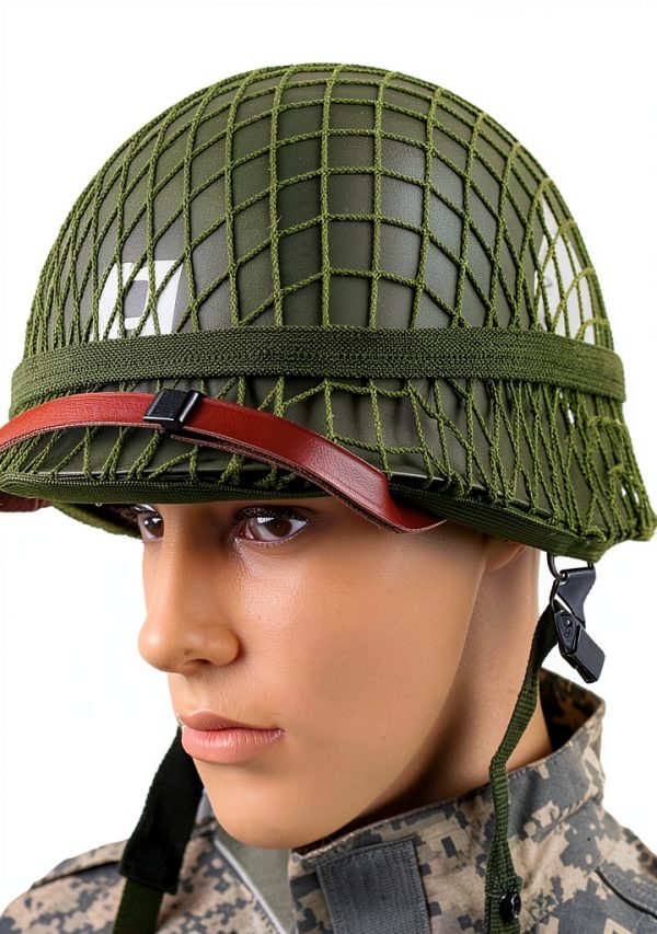 WW2 US Army M1 Helmet WXKHV Steel Replica with Adjustable Chin Strap-6