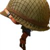 WW2 US Army M1 Helmet WXKHV Steel Replica with Adjustable Chin Strap-3