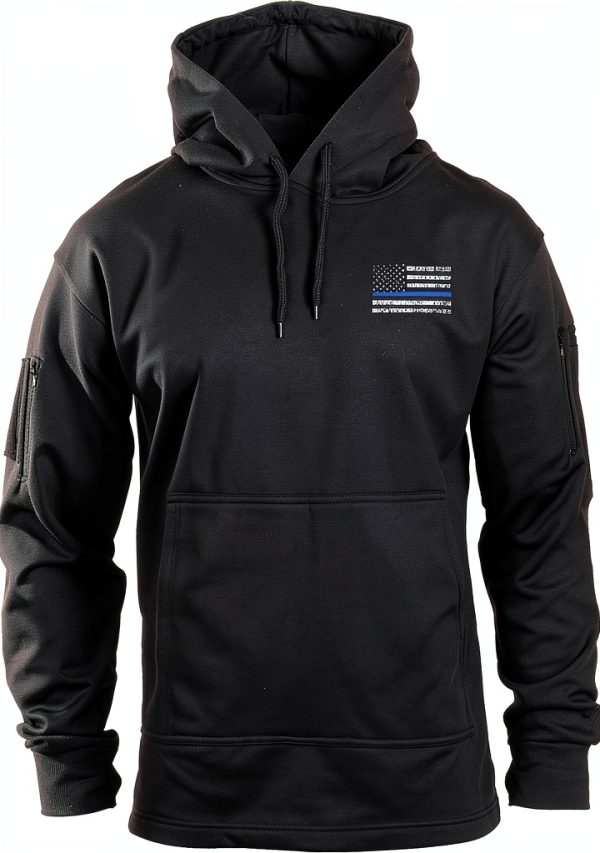 Rothco Conceal-Ops Thin Blue Line Hoodie Tactical Pullover Sweatshirt-0